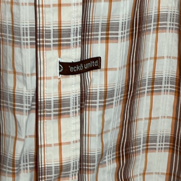 Ecko Unlimited Men’s Plaid Short Sleeve Classic Material Button Down Shirt Sz XL - Picture 8 of 10